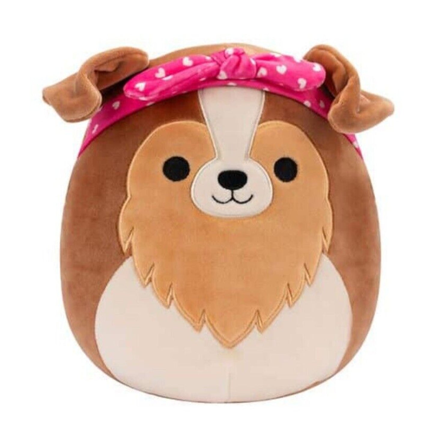 🔥Squishmallow 11” Valentines Day Sheltie Andres with Pink Headband BNWT🔥