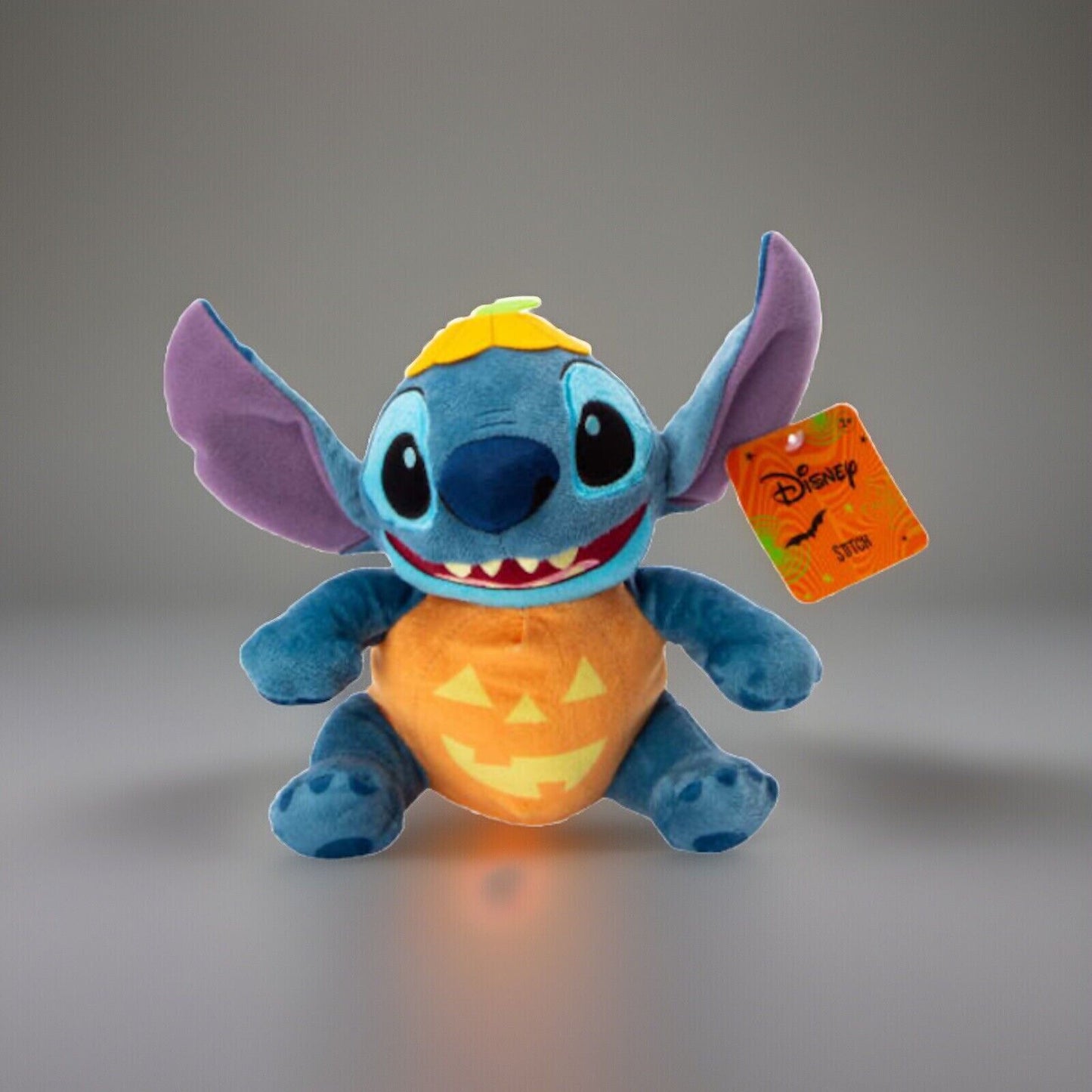 🔥Disney Lilo Stitch Pumpkin Halloween Jack O Lantern Holiday 7.88" Plush NWT🔥