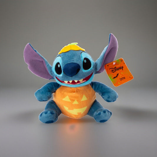 🔥Disney Lilo Stitch Pumpkin Halloween Jack O Lantern Holiday 7.88" Plush NWT🔥