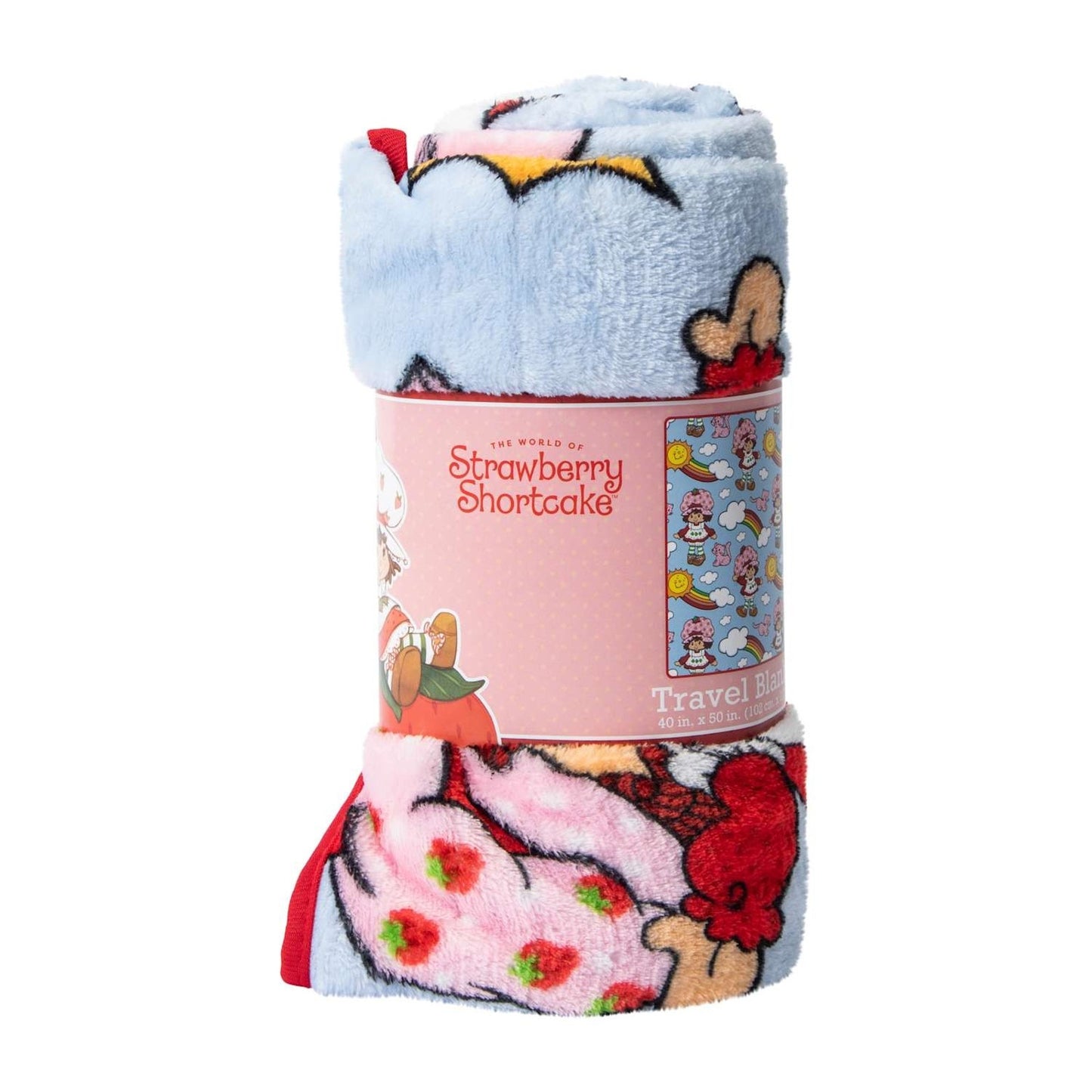 🔥Strawberry Shortcake 40 x 50 Inch Silk Touch Throw Travel Blanket BNWT🔥