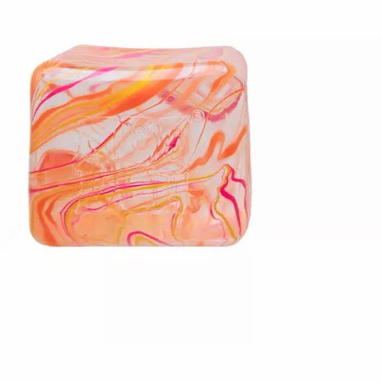 🔥NeeDoh Nice Berg Swirl XL Giant NeeDoh Squishy Swirl Cube ORANGE BNWT🔥
