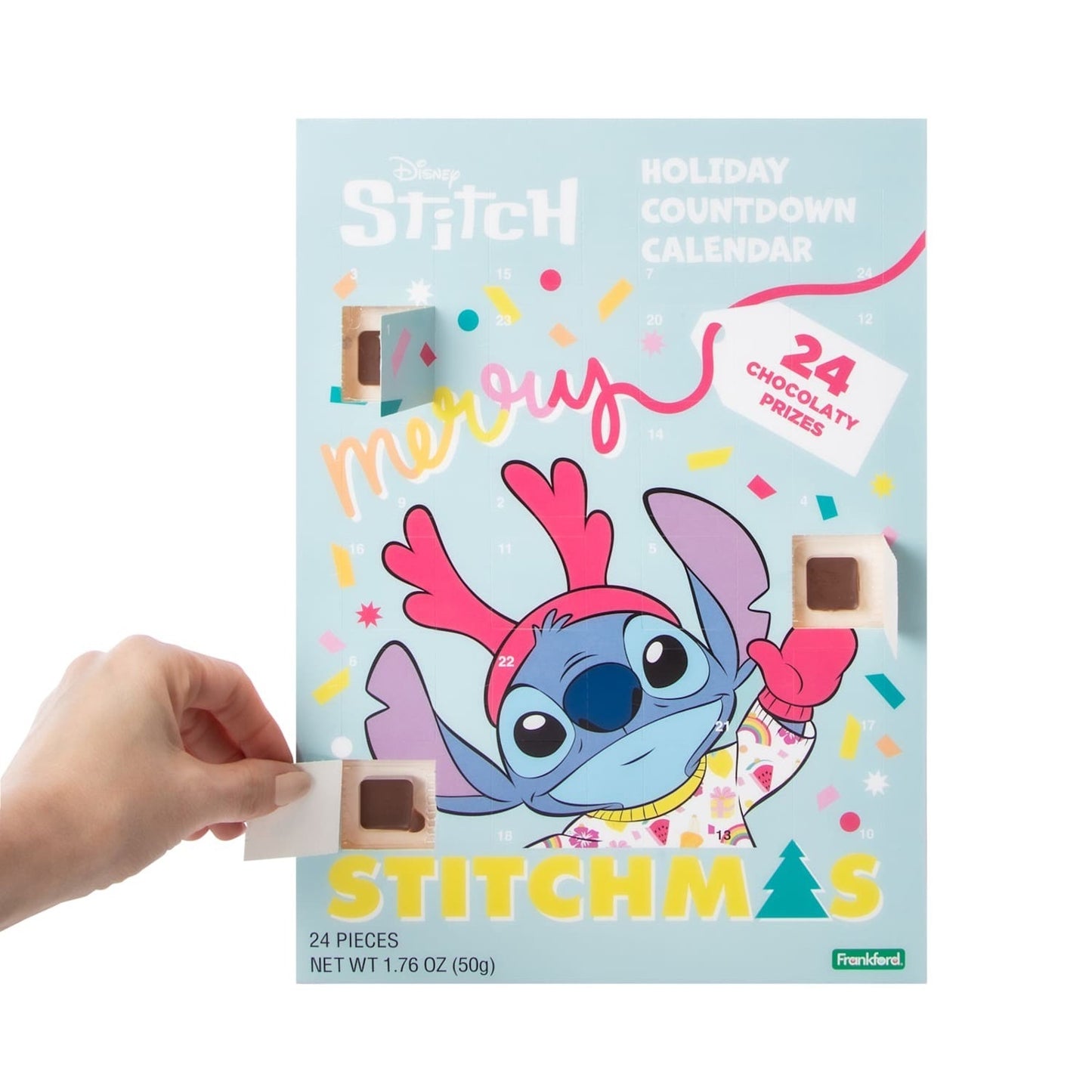 🔥Disney Stitch Merry Stitchmas Holiday Countdown Calendar 1.76oz BNWT🔥