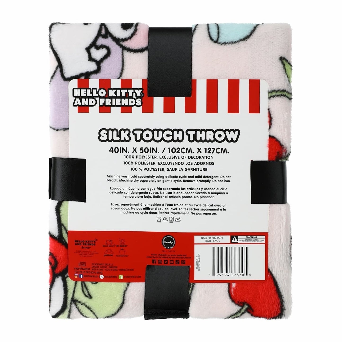 🔥Sanrio Hello Kitty Plush Silk Touch Throw Blanket 40" x 50" BNWT🔥