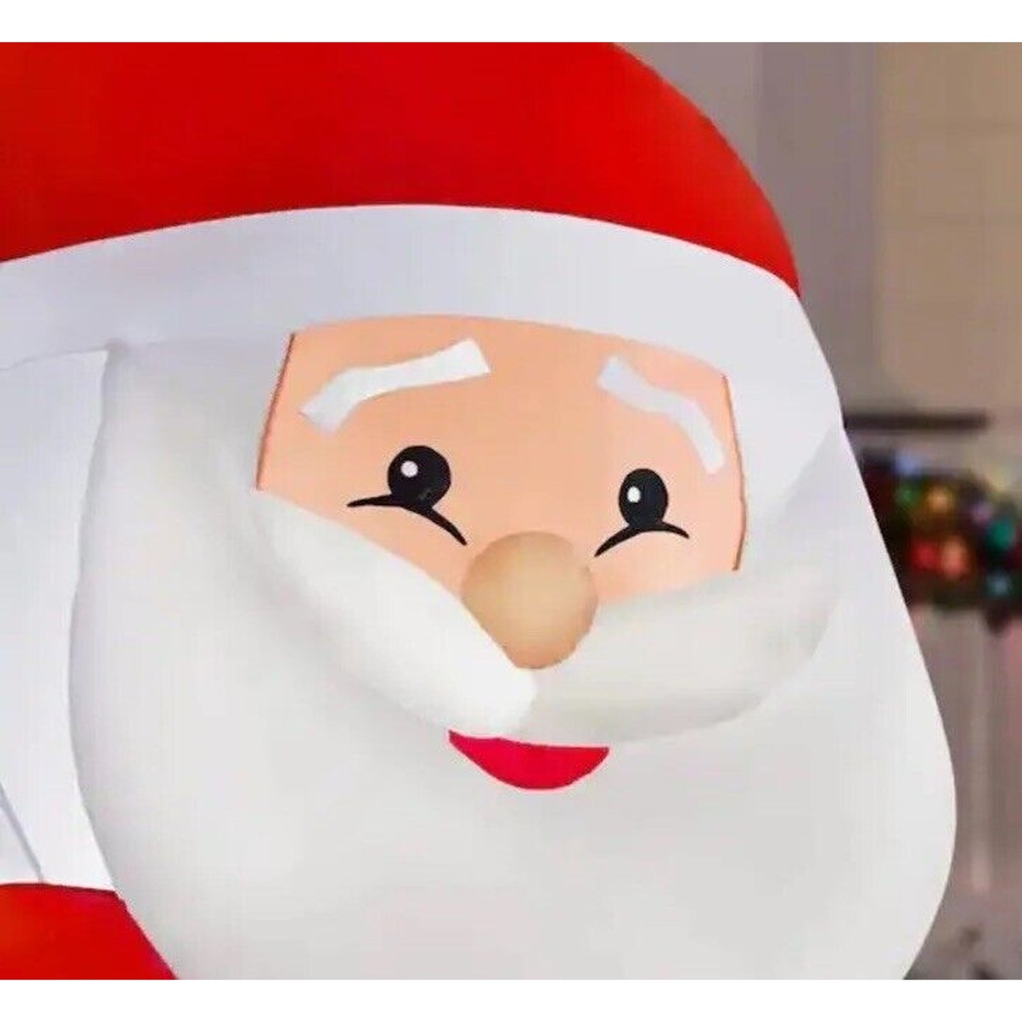 🔥Home Accents 6.5’ X 3.25’ Airblown Santa Christmas Inflatable LED Lights NWT🔥