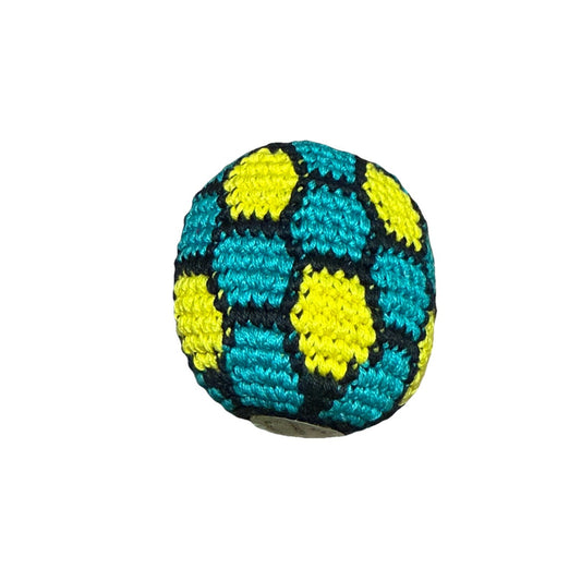 🔥World Footbag Boota Bag Soccer Crochet Hacky Teal/Black/Yellow BNWT🔥