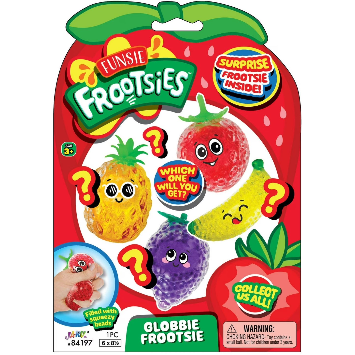 🔥Ja-Ru Squish Attachment Globby Frootsies Novelty Squeeze Fruit Toy BNWT🔥
