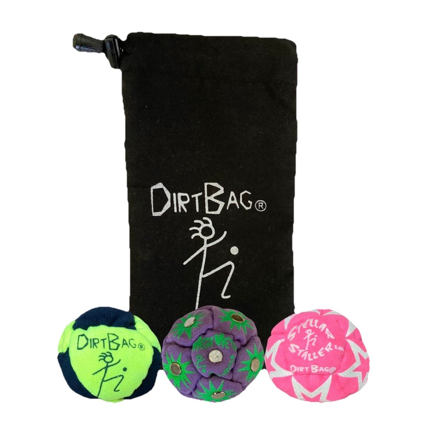 🔥World Footbag Dirtbag All Star 3 Pk Footbag Hacky Sack BNWT🔥