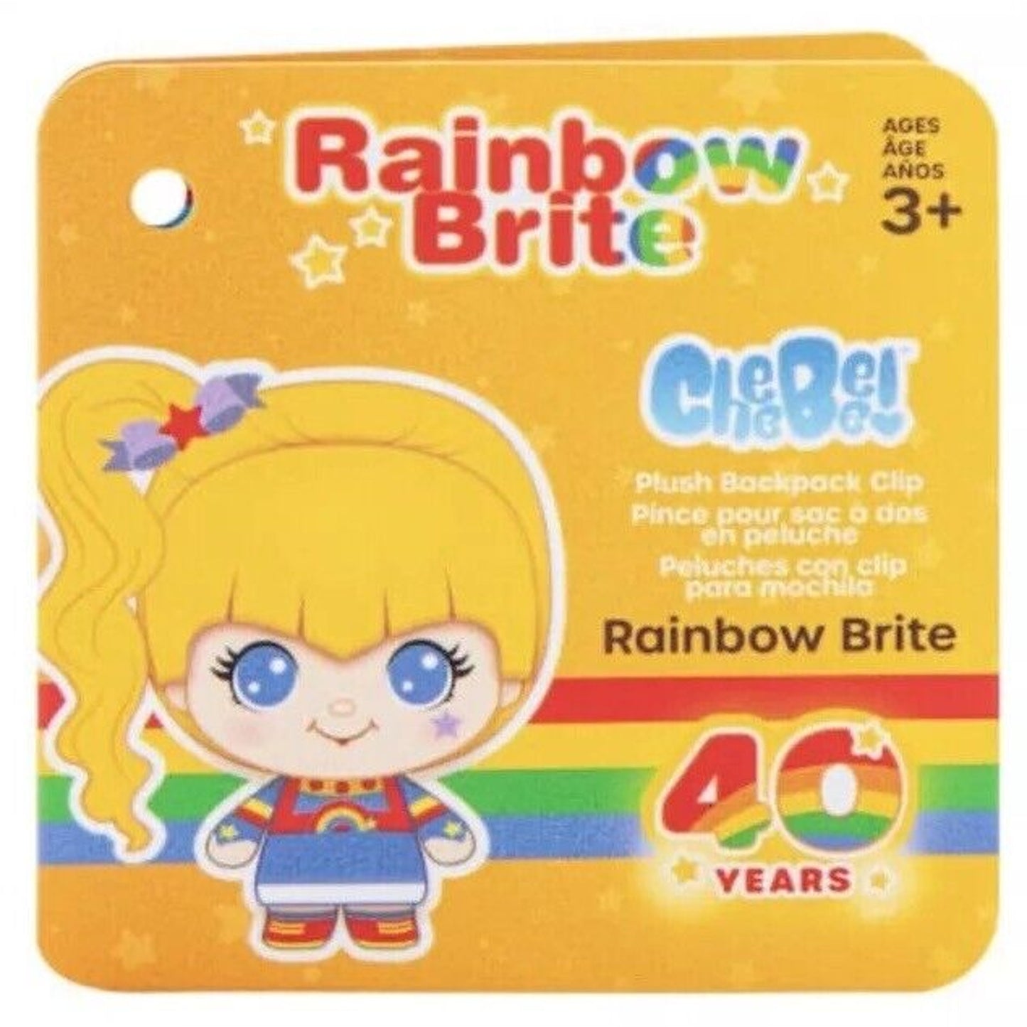 🔥CheeBee Rainbow Brite 4" PLUSH Backpack Clip Keychain BNWT🔥