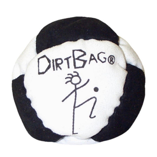 🔥World Footbag Classic DirtBag Footbag Hacky Sack BLACK/WHITE BNWT🔥