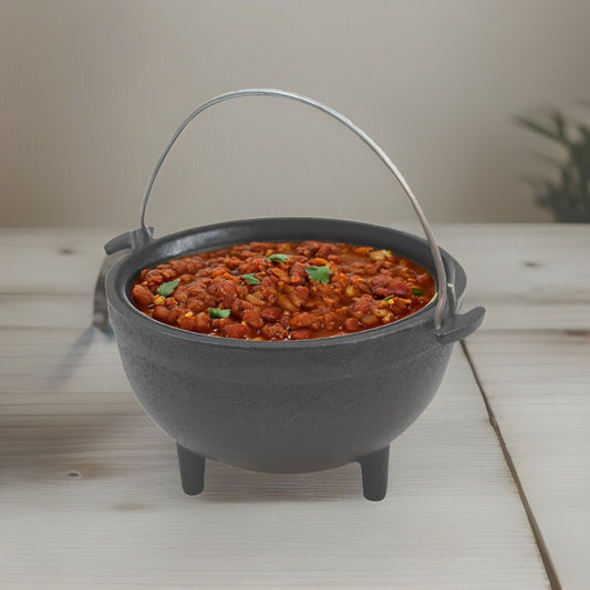 🔥TableCraft Products CW30151 Cast Iron Mini Round Kettle Server Black BNWT🔥