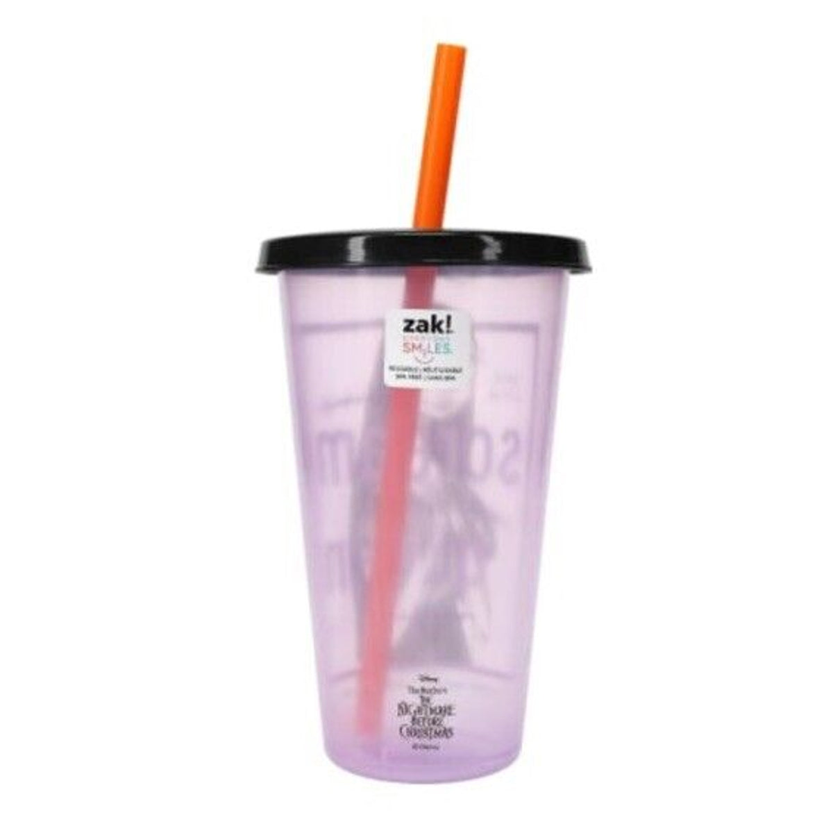 🔥Zak! The Nightmare Before Christmas Tumbler With Lid & Straw 25oz BNWT🔥