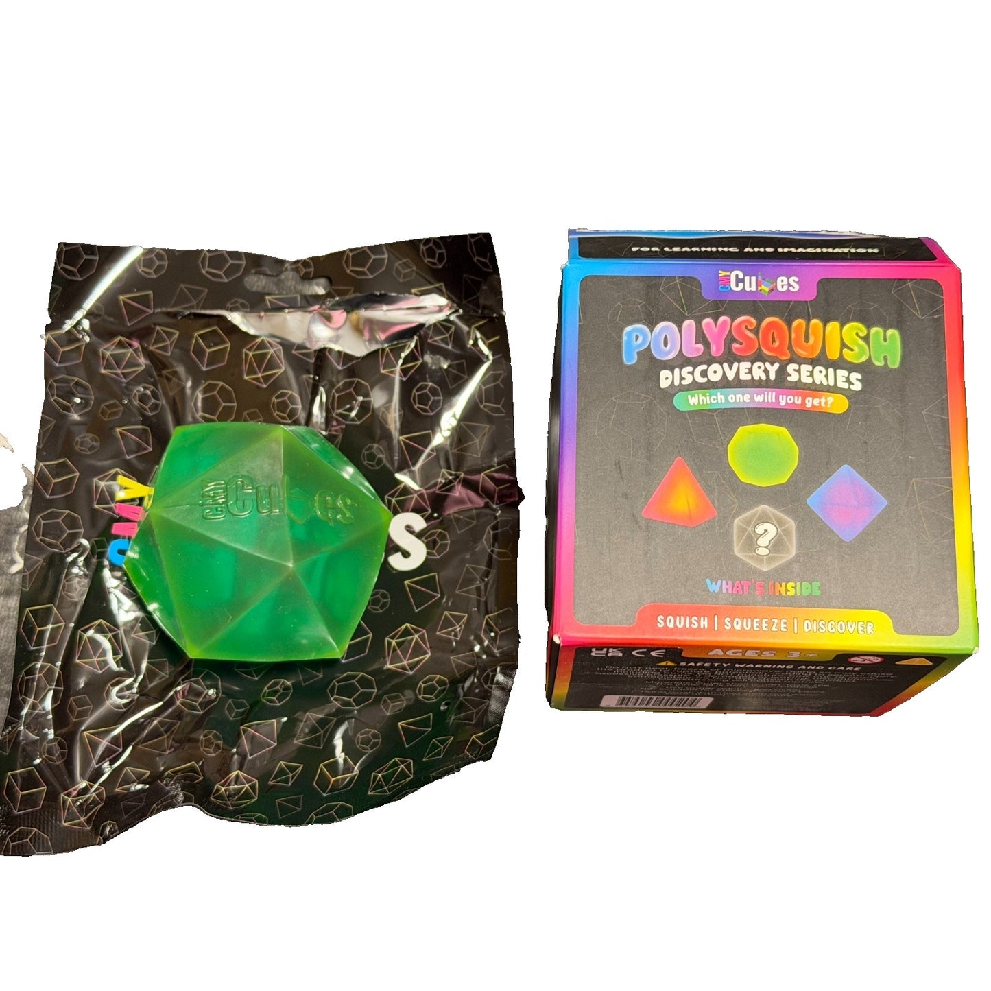 🔥CMY Cubes PolySquish Discovery Series Blind Box Mystery Squishy GREEN BNWT🔥