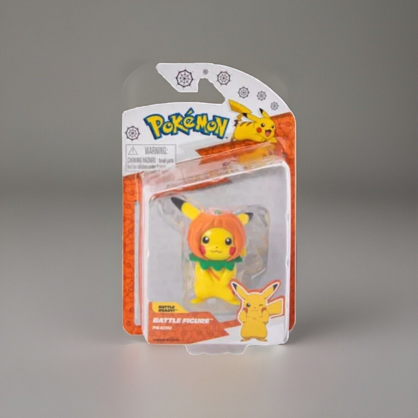 🔥Pokemon Battle Ready Pikachu Figure Halloween Pumpkin Hat BNIB🔥