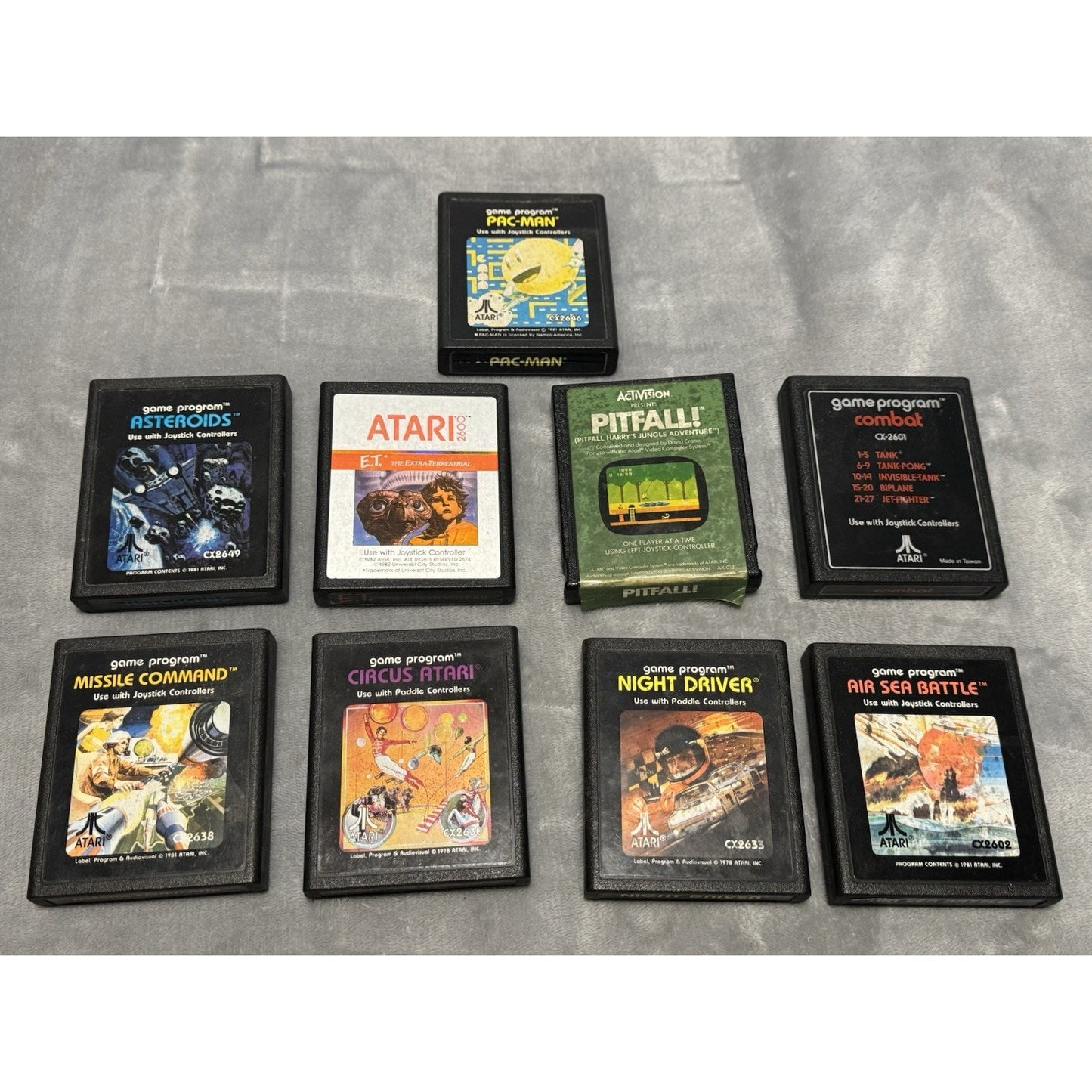 🔥Atari 9 Game Bundle + Game Cabinet Pac-Man/Asteroids/ET/Pirfall + More🔥
