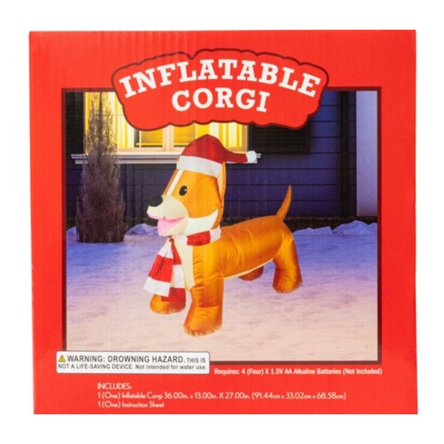 🔥Inflatable Corgi Indoor/Outdoor Christmas Decor BNWT🔥