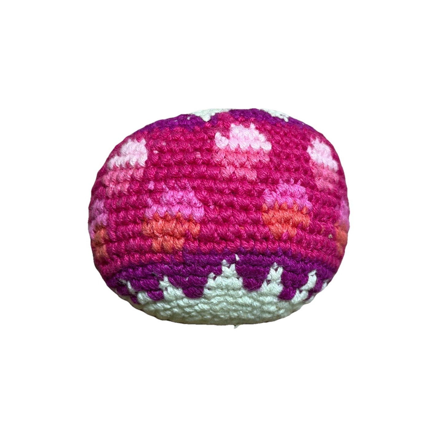 🔥World Footbag Boota Bag Crochet Hacky White/Pink BNWT🔥