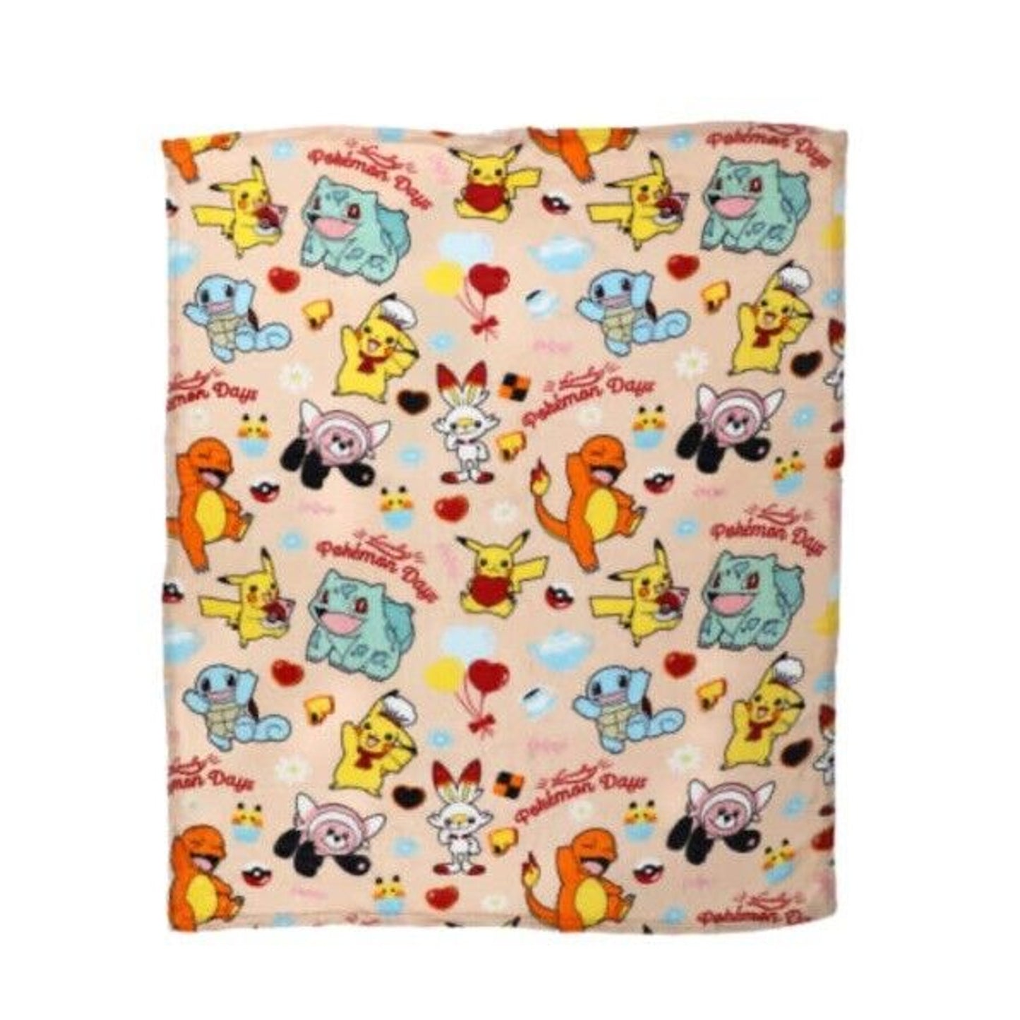 🔥Pokemon Tan 40 x 50 Inch Silk Touch Throw Blanket BNWT🔥