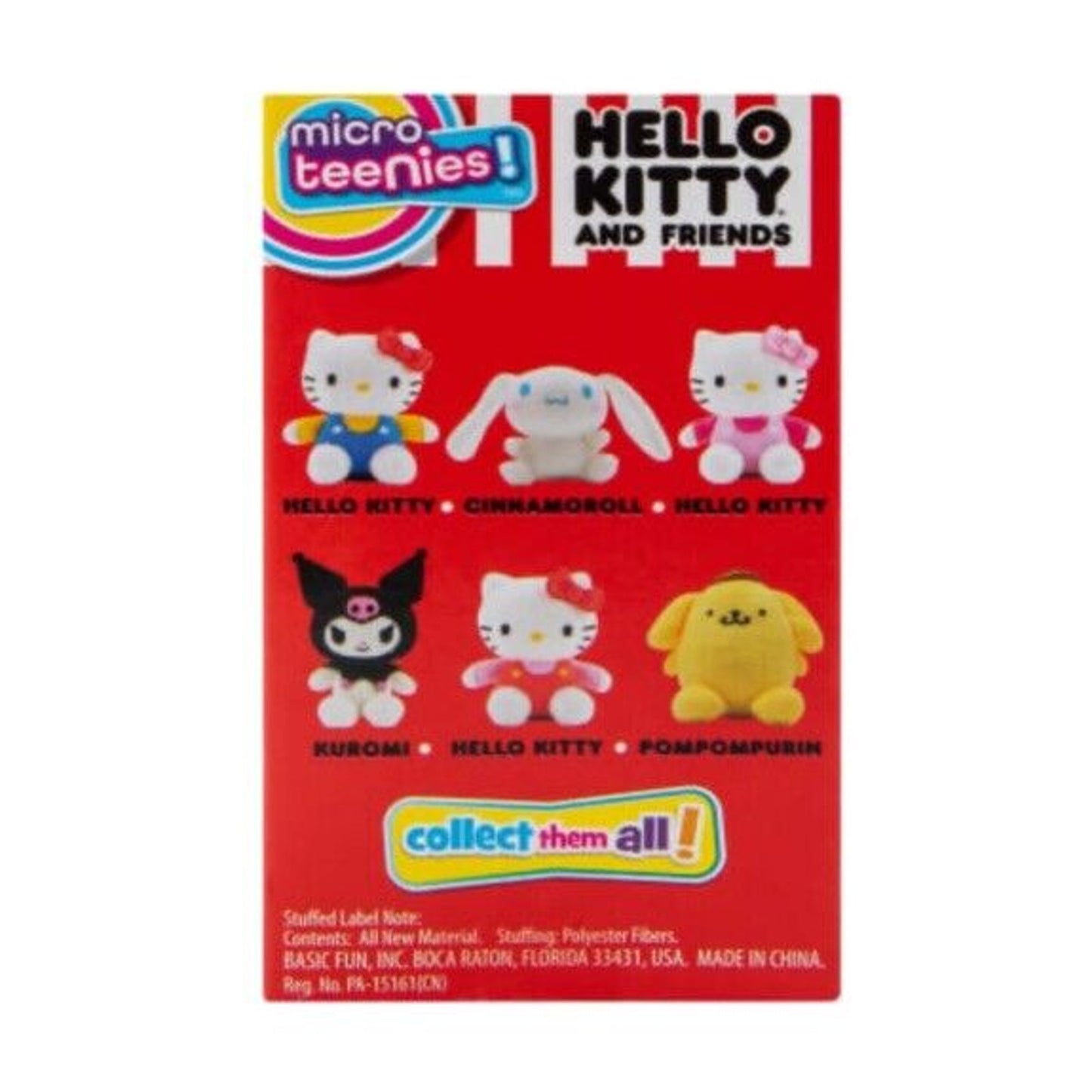 🔥Micro Teenies Hello Kitty and Friends 3" Plush Toy - Hello Kitty BNWT🔥
