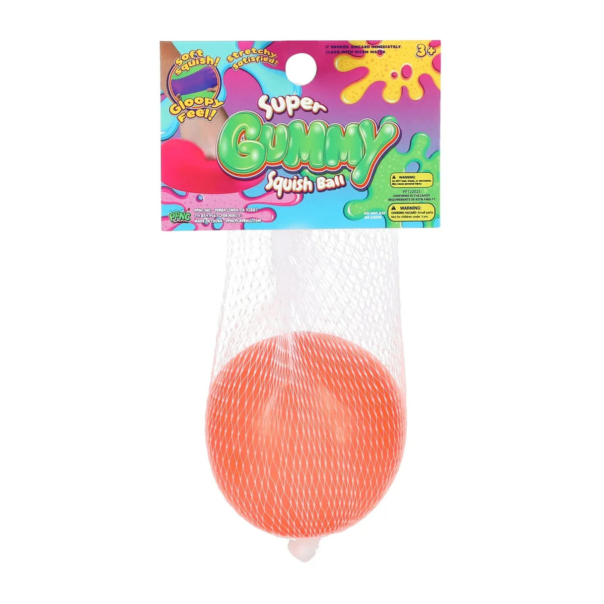🔥Super Gummy Squish Ball 2.75" Squishy Stress Relief Fidget Toy RED BNWT🔥