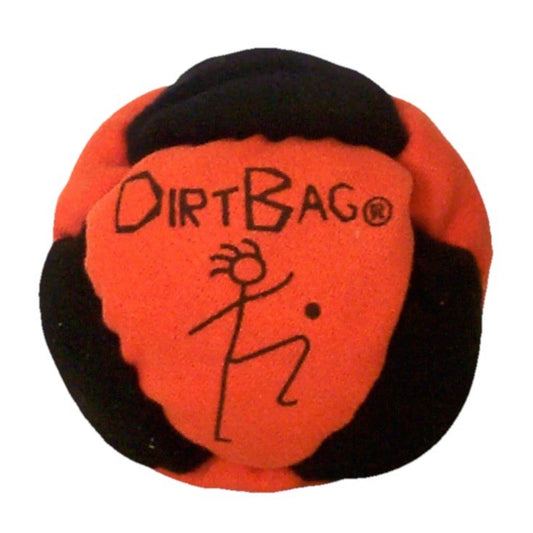 🔥World Footbag Classic DirtBag Footbag Hacky Sack BLACK/ORANGE BNWT🔥