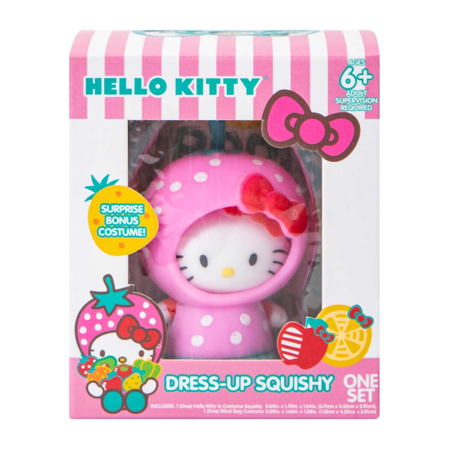 🔥Hello Kitty Dress Up Squishy Set Strawberry/Pear BNWT🔥