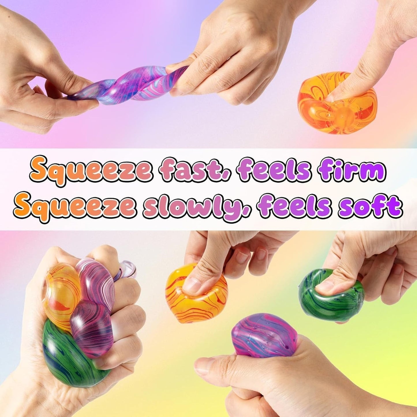 🔥4pk Squishy Fidget Toys Stress Cube Squishies Slow Rising Stress Cubes BNWT🔥