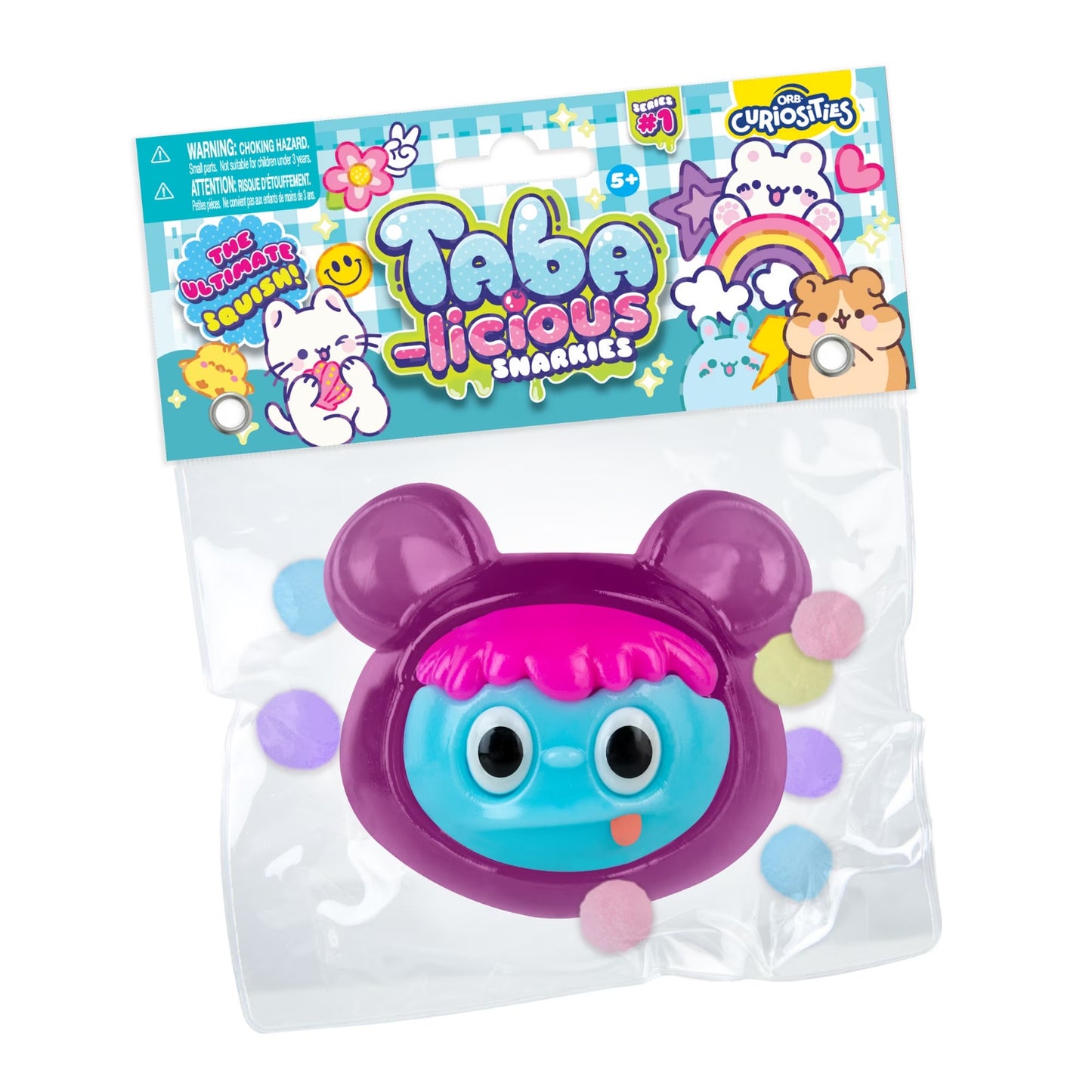 🔥Orb Curiosities Taba-licious BEAR Snarkies Teal Squishy Sensory Toy BNWT🔥