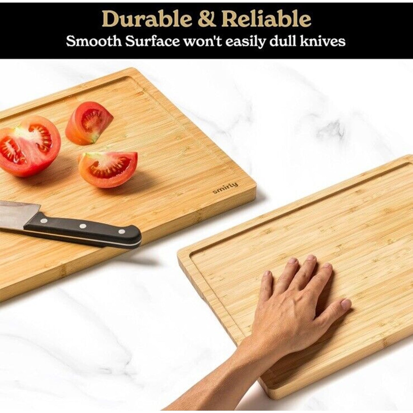 🔥SMIRLY Large Bamboo Cutting/Chopping Board BNIB🔥