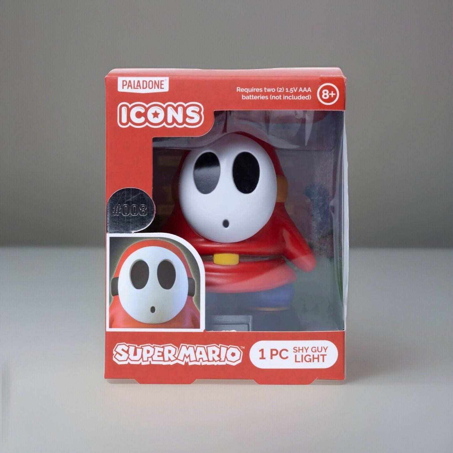 🔥Paladone Icons Super Mario 1 PC Shy Guy Light #008 BNWT💥