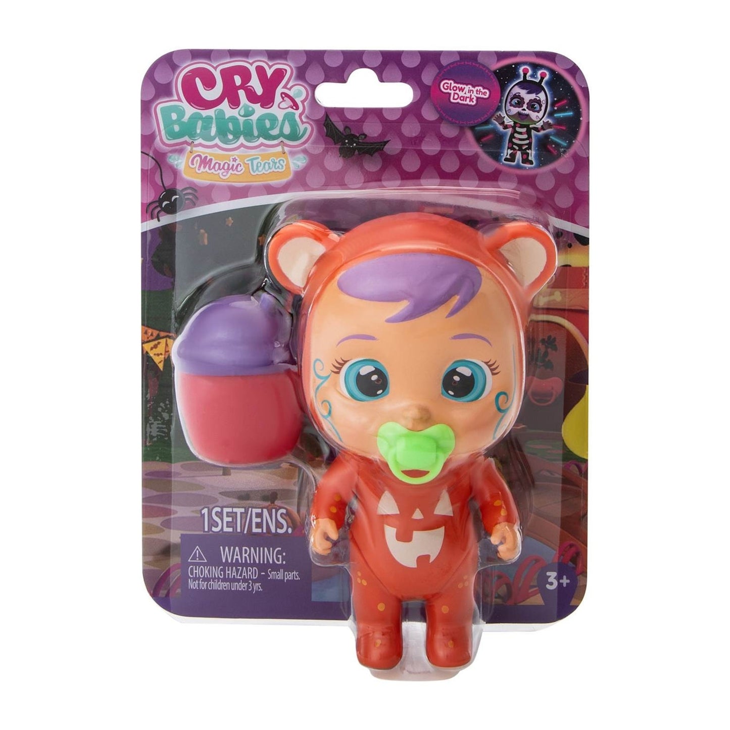 🔥Cry Babies Magic Tears Doll Figure Set Glow in the Dark Series AMBER BNWT🔥