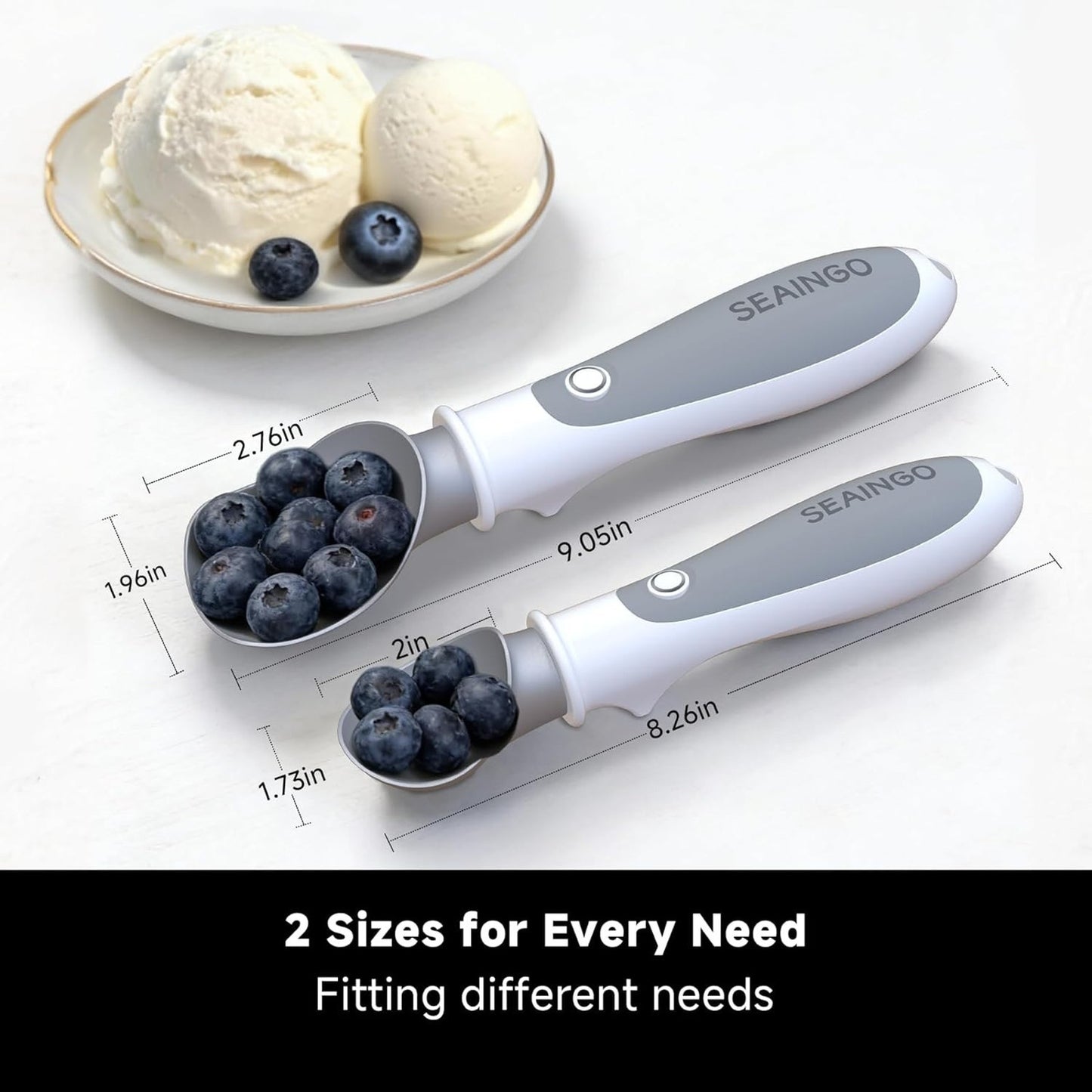🔥SEAINGO Heated Ice Cream Scoop Ceramic-Coated USB-C Ergonomic Handle BNWT🔥