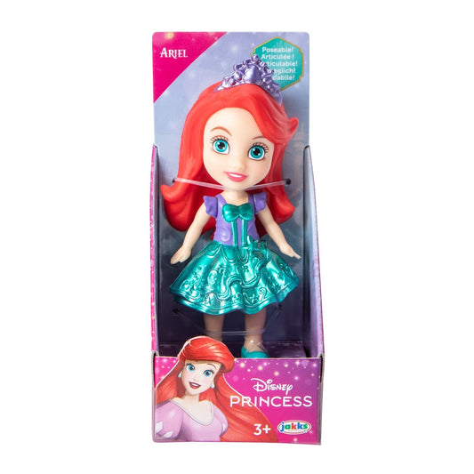🔥Disney Princess Mini Toddler Doll Ariel Little Mermaid Metallic Dress 3.5" NWT
