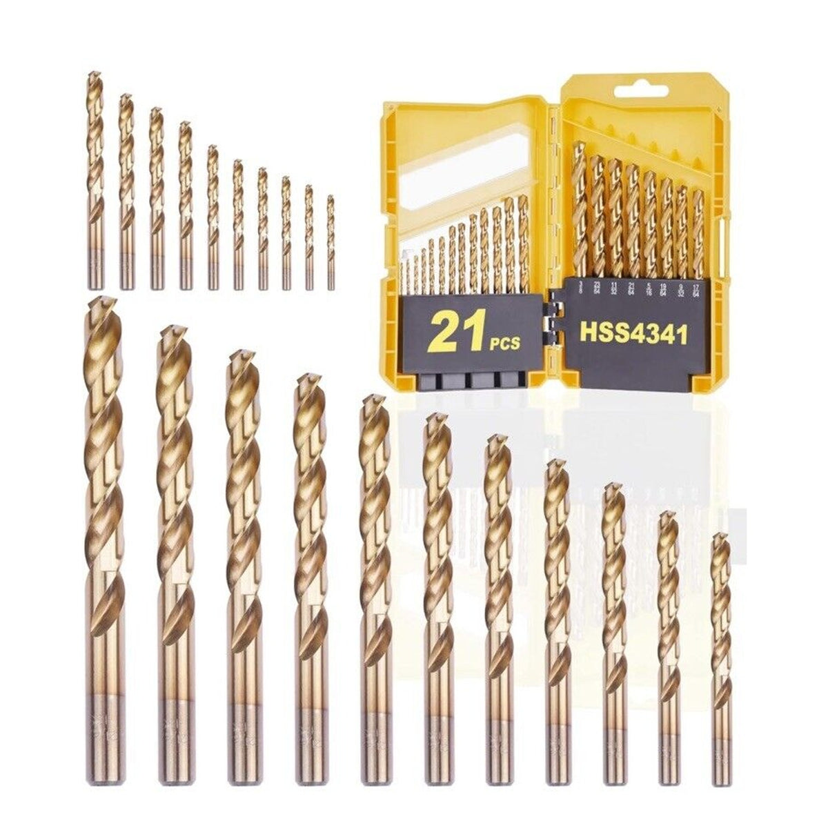 🔥Professional Drill Bit Set, Longmate 21-Piece Twist Drill Bit Set BNWT🔥