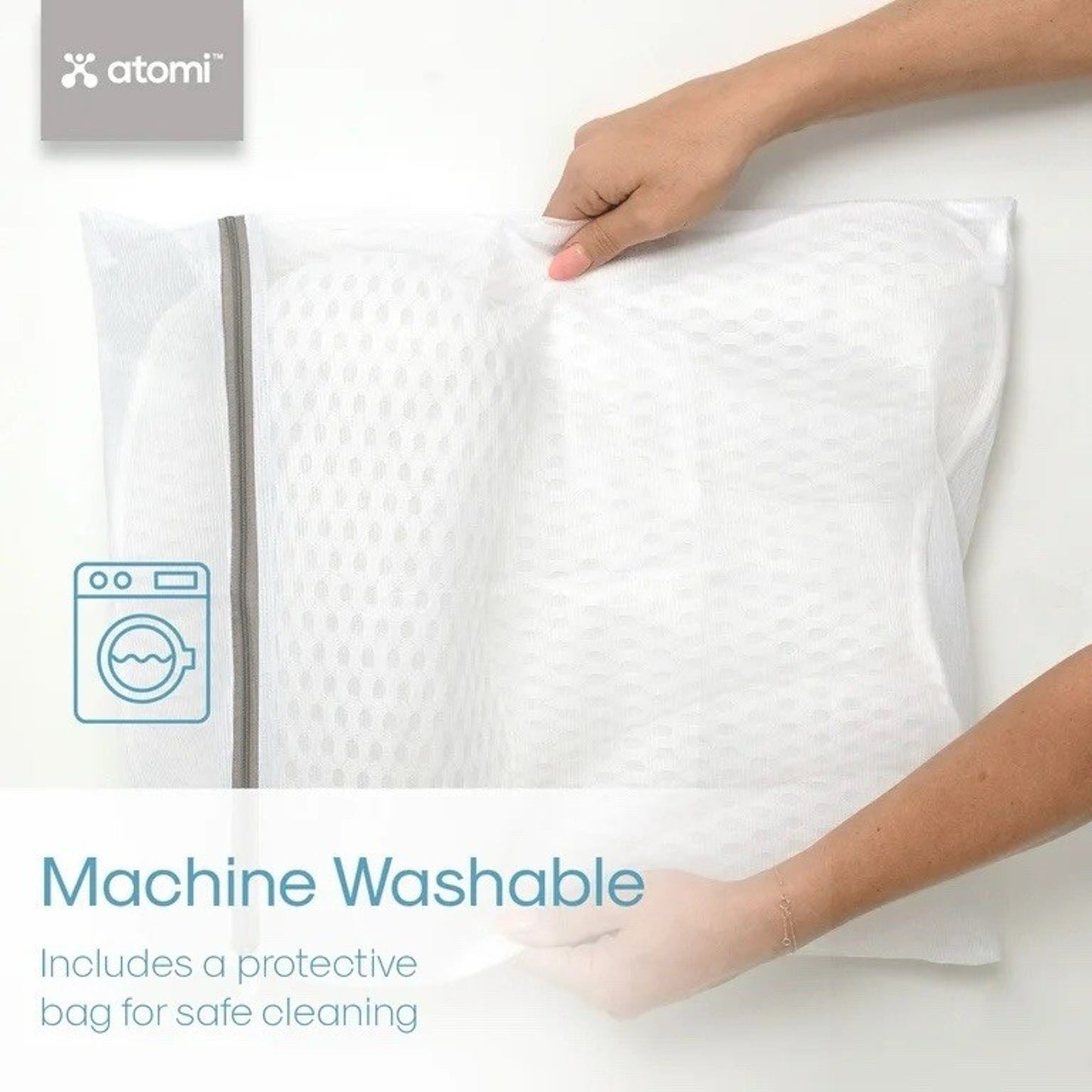 🔥Thick Padded Ergonomic Bath Pillow for Tub, Support for 17.25" x 16.5" White🔥