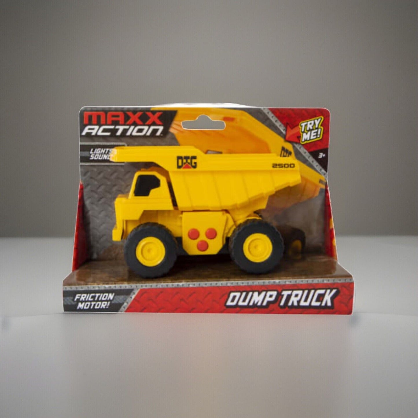 🔥Maxx Action Dump Truck Const Vehicle 5" Toy Moving Parts Sounds Lights BNWT🔥