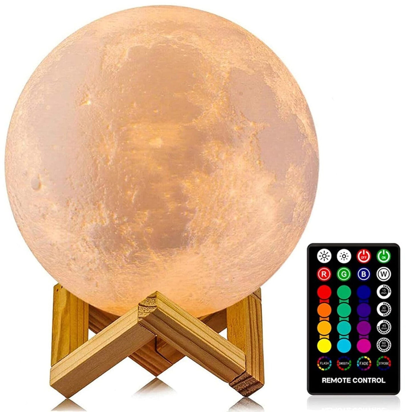 🔥Moon Lamp 16 Colors LED Night Light for Kids 3D Remote Moon Light BNWT🔥