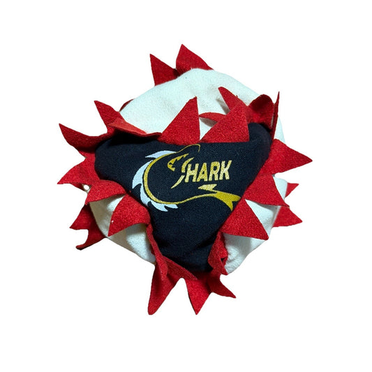 🔥World Footbag Shark Hacky Sack Black/Red/White Sand Filled BNWT🔥