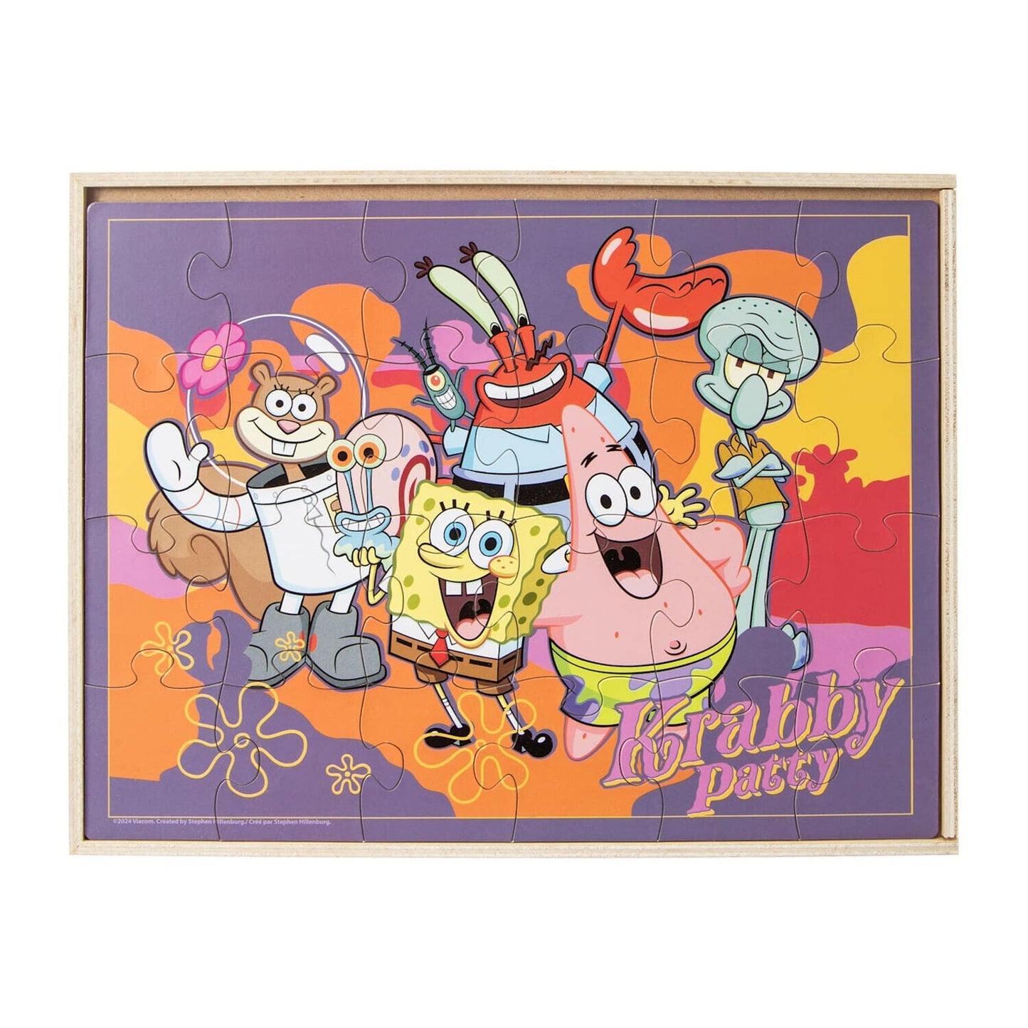 🔥SpongeBob SquarePants 5 Piece Wooden Puzzle Set BNWT🔥