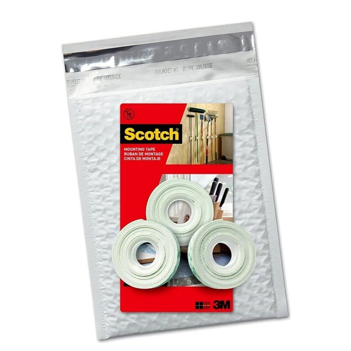 🔥Scotch Indoor Mounting Tape Double Sided White 0.5 in x 75 in - 3 Pack BNWT🔥