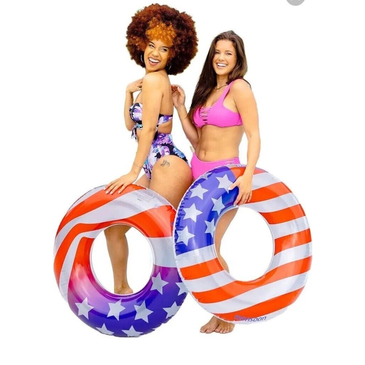 🔥Monsoon [Citrus] 2-Pack Luxury Pool Floats for Adults BNWT🔥