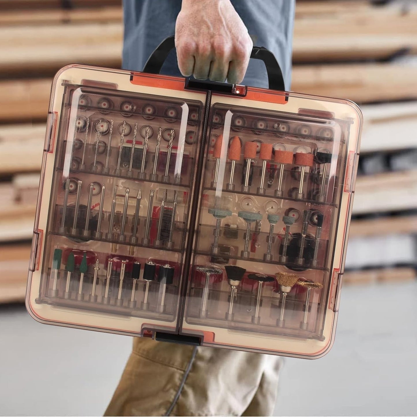 🔥508-Piece Rotary Tool Accessory Kit (1/8in) w/t Organizer BNWT🔥