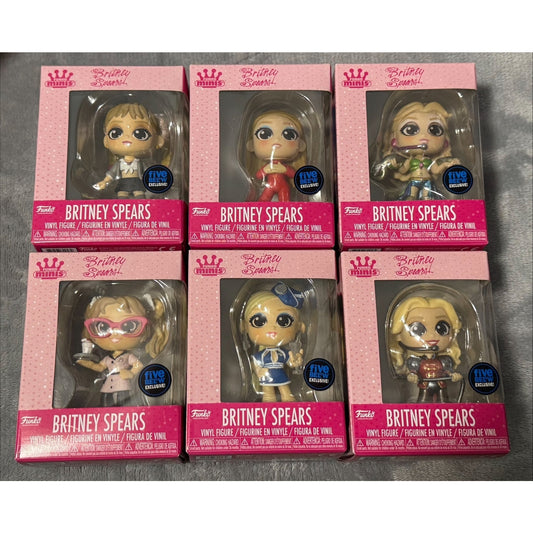 🔥Funko Minis Britney Spears Exclusive Vinyl Figs Complete Set of 6 Rare BNWT 🔥