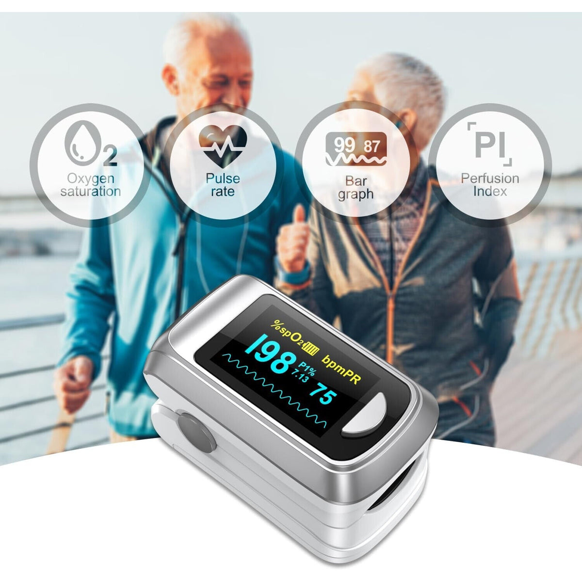 🔥Pulse Oximeter Fingertip Blood Oxygen Monitor Heartbeat SpO2 PR Oxygen BNWT🔥