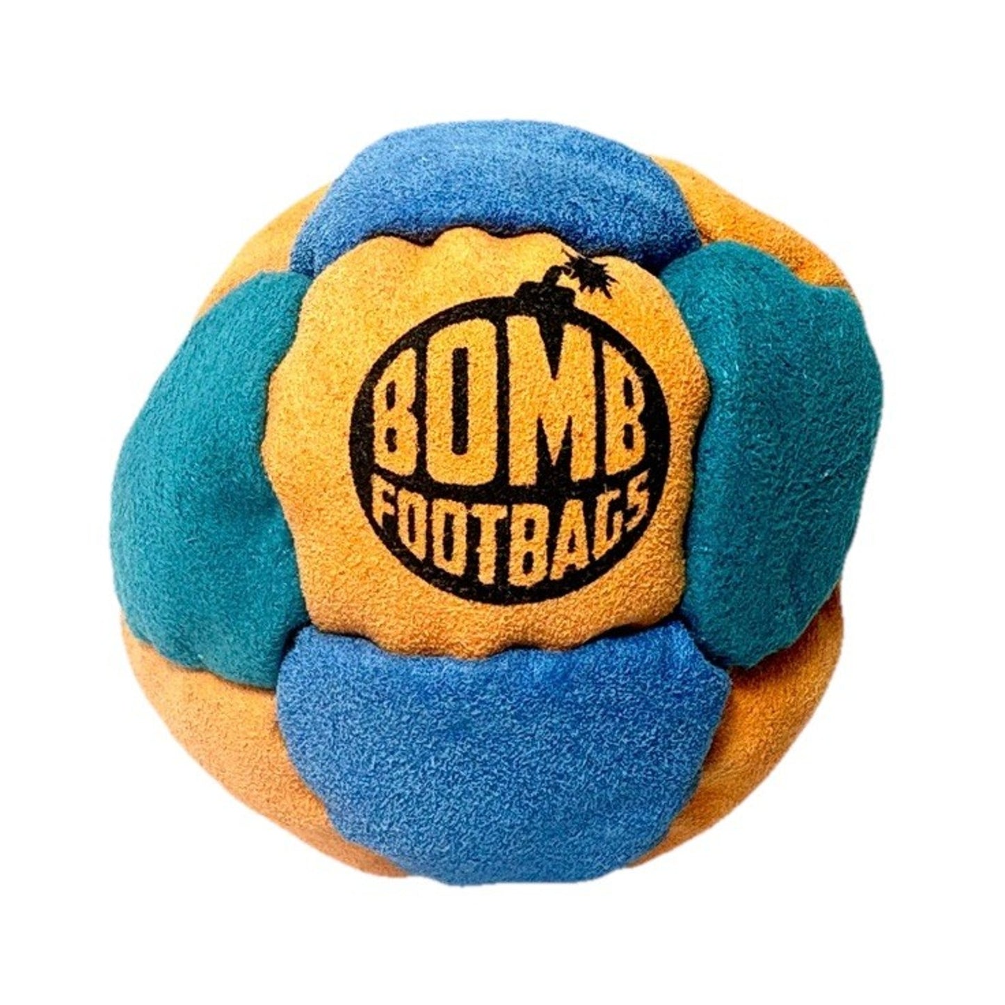 🔥Bomb Footbags The Burly Buckshot Hacky Sack Footbagt Orange/Teal/Royal NWT🔥