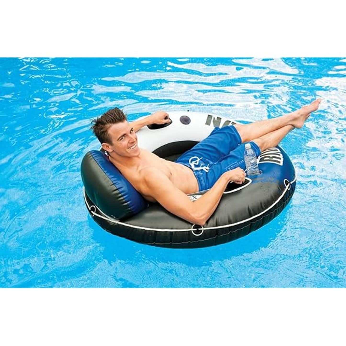 🔥INTEX 58825EP River Run 1 Inflatable Floating Lounge Float Blue BNWT🔥