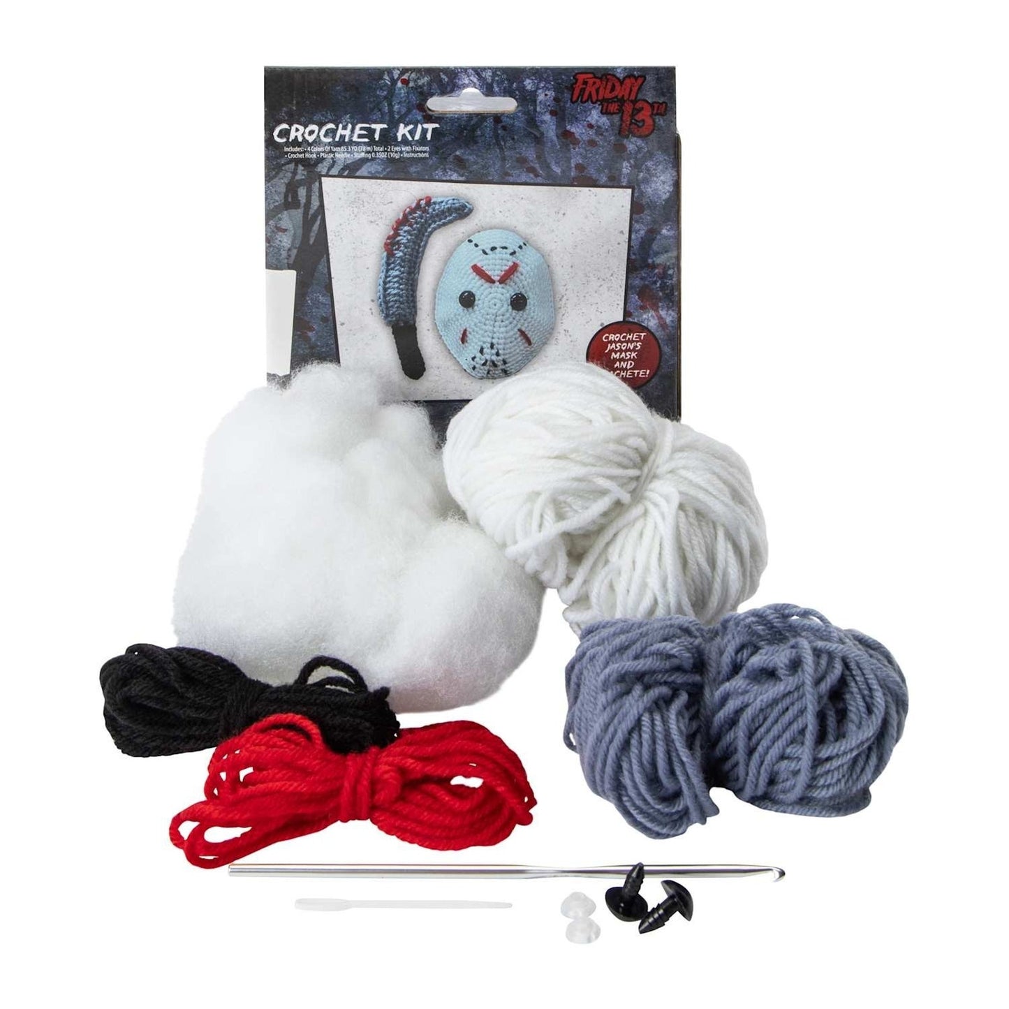 🔥Halloween Crochet Kit - Friday the 13th - Jason's Mask & Machete BNWT🔥