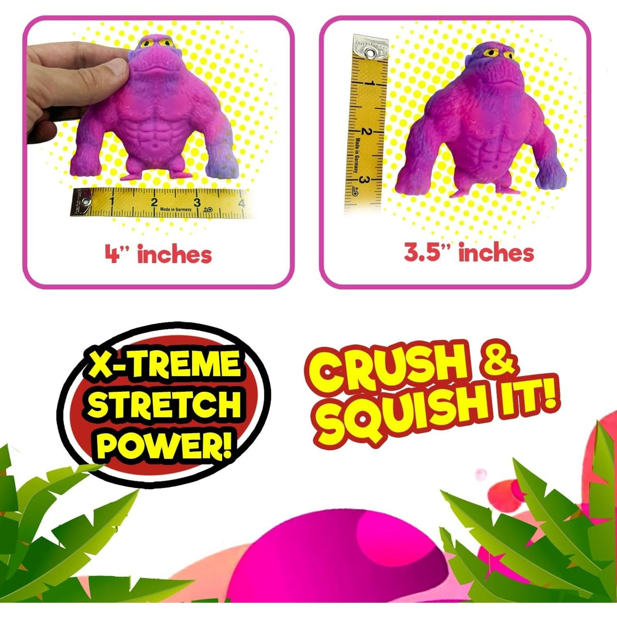 🔥Ja-Ru Mighty Ape X-treme Stretch Squish Toy 3" RED/ORANGE BNWT🔥
