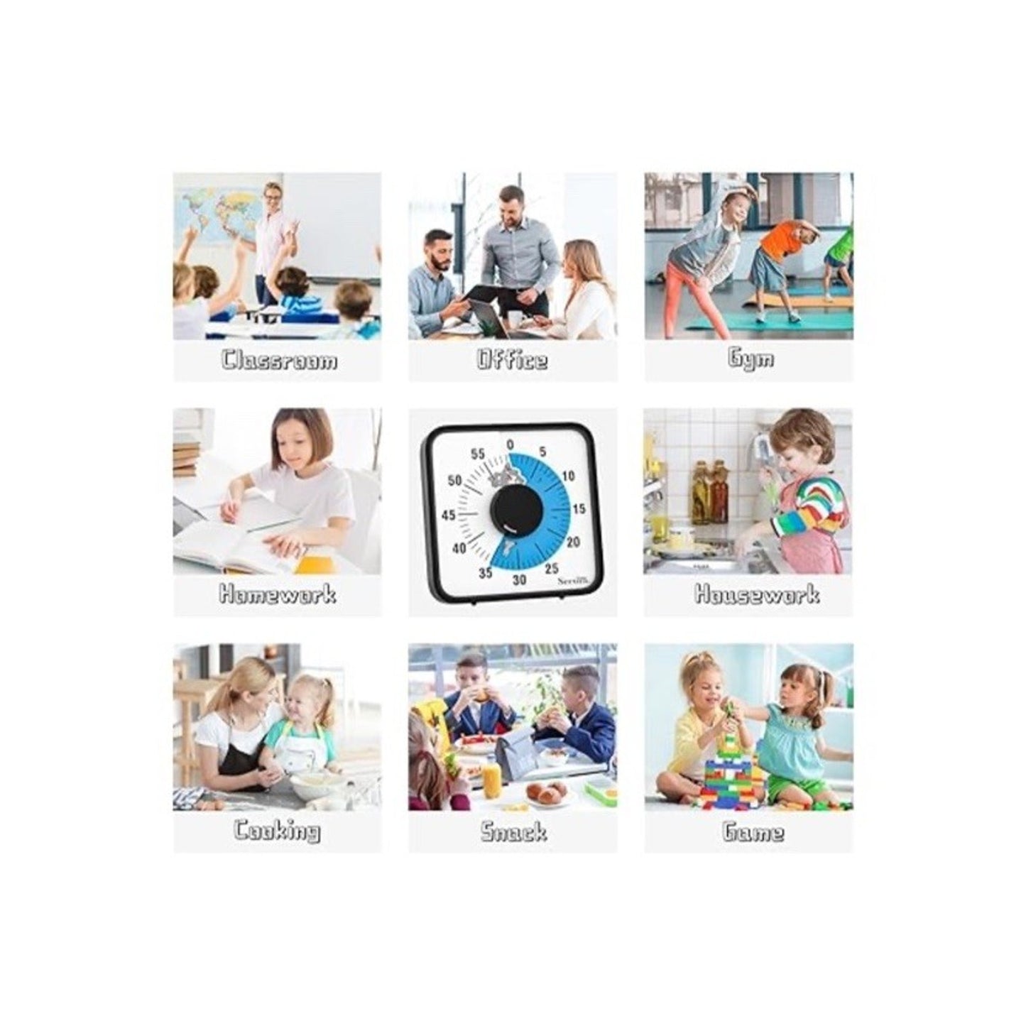 🔥Secura 60-Minute Visual Countdown Timer 7.5" Oversize Visual Timer BNWT🔥