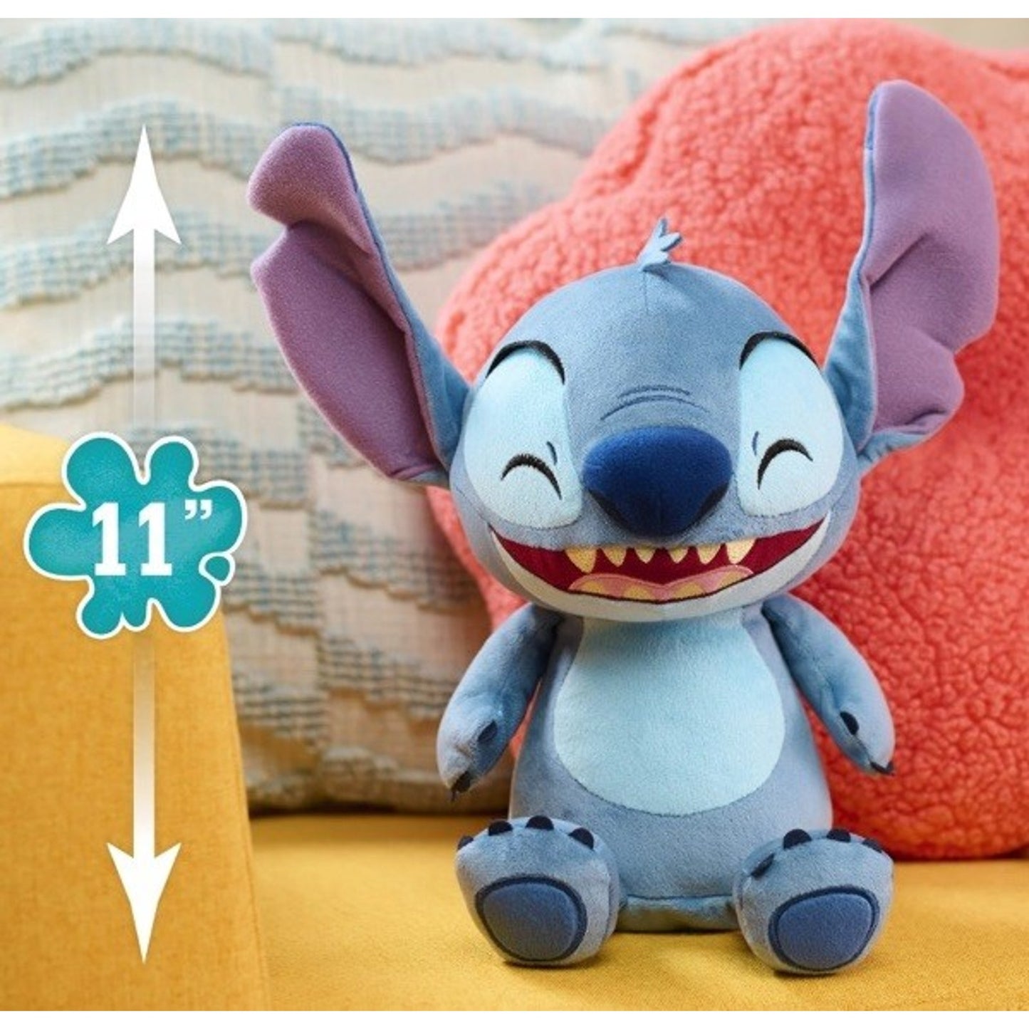 🔥Disney Stitch Crack Me Up Laughs Sounds & Motion Action 11 Inch Plush BNWT🔥