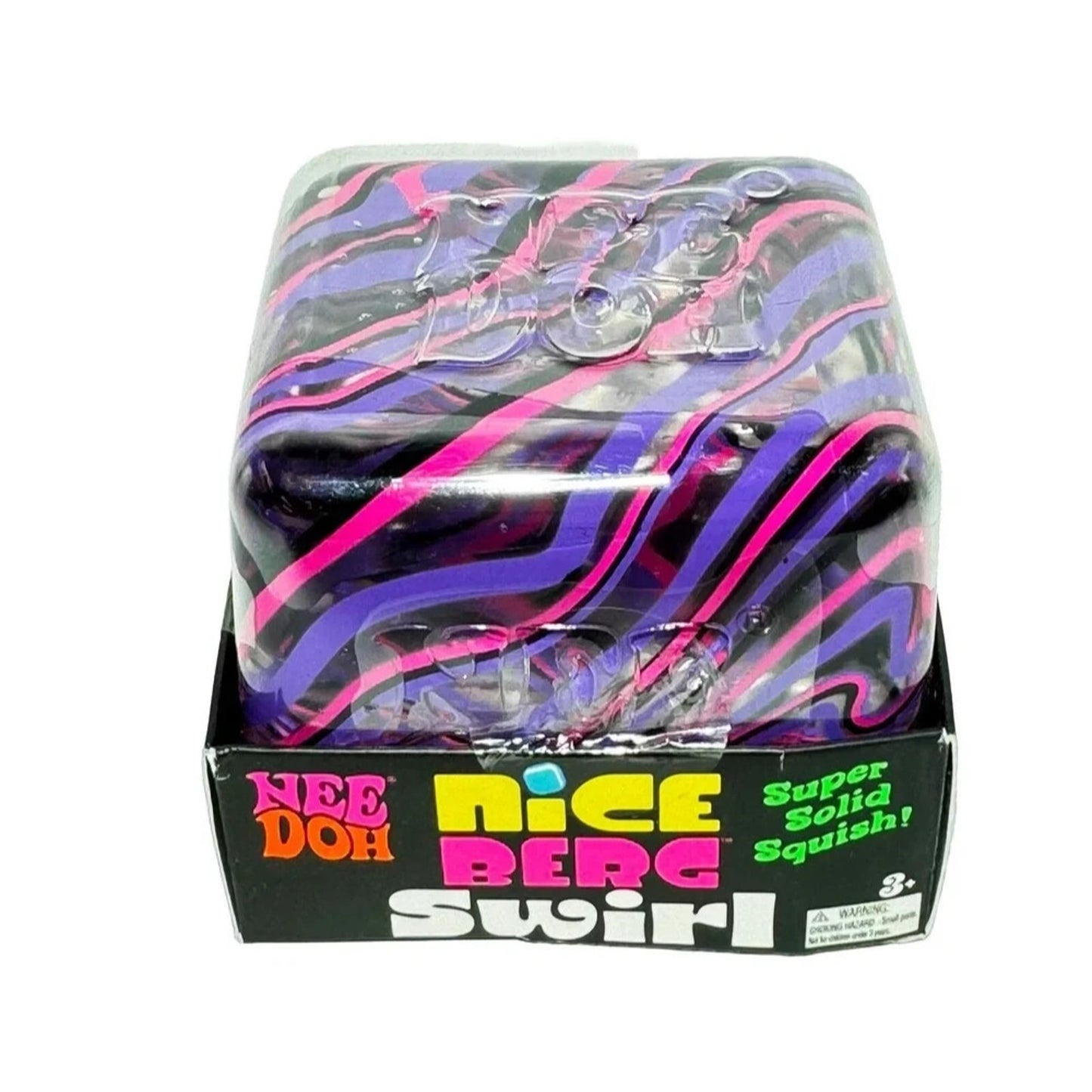 🔥NeeDoh Nice Berg Swirl XL Giant NeeDoh Squishy Swirl Cube PINK/BLUE BNWT🔥